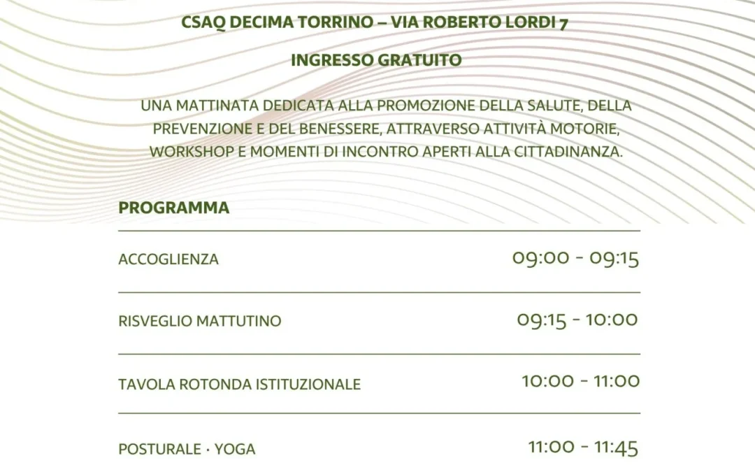 OMYA FESTIVAL Salute, Movimento e Comunità